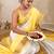 White-yellow-cotton-saree-without blouse piece