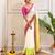 White-green-pink-cotton-saree-without blouse piece