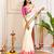 White-green-pink-cotton-saree-without blouse piece