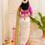 White-green-pink-cotton-saree-without blouse piece