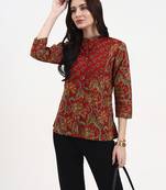 red cotton shirt style top