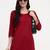 maroon cotton straight peplum top