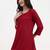 maroon cotton straight peplum top