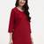 maroon cotton straight peplum top