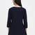 navy blue cotton straight peplum top