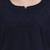 navy blue cotton straight peplum top