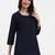 navy blue cotton straight peplum top