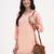 peach cotton straight peplum top