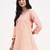 peach cotton straight peplum top