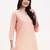 peach cotton straight peplum top