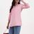 pink cotton straight peplum top