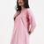 pink cotton straight peplum top
