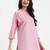pink cotton straight peplum top
