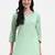 sea green cotton straight peplum top