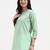 sea green cotton straight peplum top