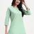 sea green cotton straight peplum top