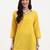 yellow cotton straight peplum top