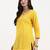 yellow cotton straight peplum top