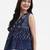 cotton navy blue patch work top