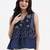 cotton navy blue patch work top