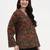 green and brown cotton straight top