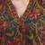 green and brown cotton straight top