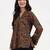 green and brown cotton straight top