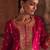 Hot pink embroidered chanderi silk kurta set
