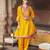 Mustard embroidered chanderi silk kurta set With Dupatta