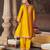 Mustard embroidered chanderi silk kurta set With Dupatta