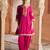 Pink  embroidered chanderi silk kurta set With Dupatta