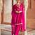Pink  embroidered chanderi silk kurta set With Dupatta