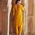 Mustard embroidered chanderi silk kurta set