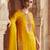 Mustard embroidered chanderi silk kurta set With Dupatta