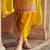 Mustard embroidered chanderi silk kurta set With Dupatta