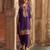 Purple embroidered chanderi silk kurta set