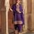 Purple embroidered chanderi silk kurta set With Dupatta
