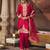 Hot pink embroidered chanderi silk kurta set