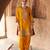 Mustard embroidered chanderi silk kurta set