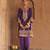 Purple embroidered chanderi silk kurta set
