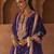 Purple embroidered chanderi silk kurta set