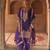Purple embroidered chanderi silk kurta set