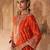 Orange embroidered chanderi silk kurta set