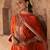Orange embroidered chanderi silk kurta set
