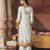 Ivory embroidered chanderi silk kurta set
