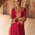 Hot pink embroidered chanderi silk kurta set