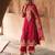 Hot pink embroidered chanderi silk kurta set