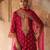 Hot pink embroidered chanderi silk kurta set