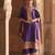 Purple embroidered chanderi silk kurta set