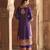 Purple embroidered chanderi silk kurta set